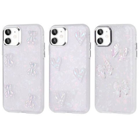 Apple iPhone 11 Kılıf Kabartma Figürlü Parlak Patinda Eralli Silikon Kapak