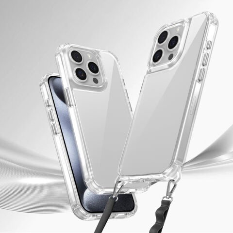 Apple iPhone 15 Pro Max Kılıf Airbagli Takılabilir Askı Aparatlı Patinda Snap Silikon Kapak