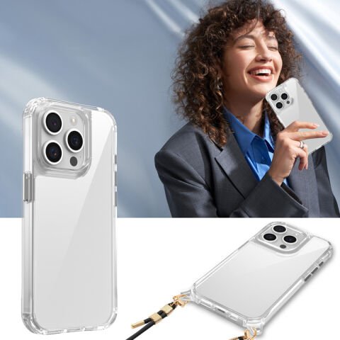 Apple iPhone 15 Pro Max Kılıf Airbagli Takılabilir Askı Aparatlı Patinda Snap Silikon Kapak