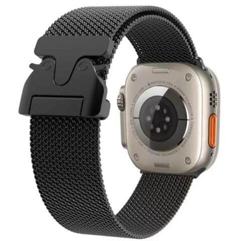 Apple Watch 42mm Patinda KRD-25 Metal Hasır Kordon