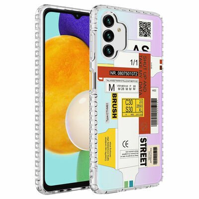 Galaxy A13 4G Kılıf Airbag Kenarlı Renkli Desenli Silikon Patinda Elegans Kapak