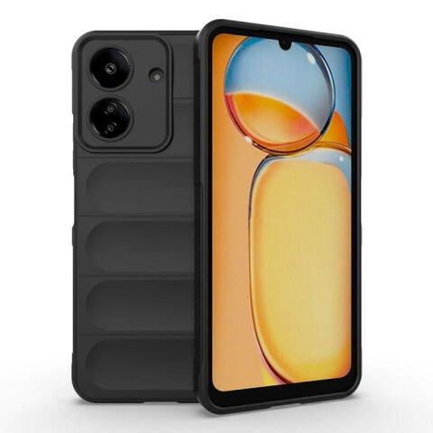 Xiaomi Redmi 13C Kılıf Esnek TPU Oyuklu Arka Yüzey Tasarımlı Patinda Etnik Silikon Kapak