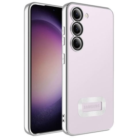 Galaxy S23 Plus Kılıf Kamera Korumalı Logo Gösteren  Omega Kılıf