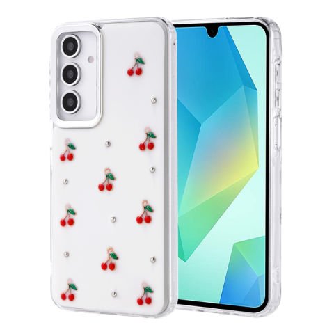 Galaxy A16 Kılıf Airbag Tasarımlı Simli Şeffaf Patinda Kutup Kapak