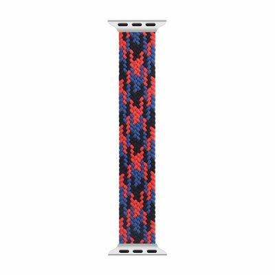 Apple Watch Ultra 49mm Kordon Wiwu Braided Solo Loop Contrast Color Large Strap Kayış