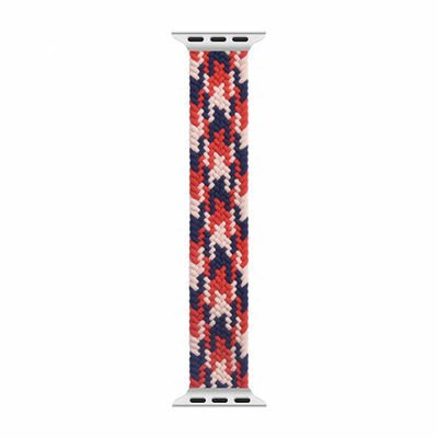 Apple Watch Ultra 49mm Kordon Wiwu Braided Solo Loop Contrast Color Large Strap Kayış