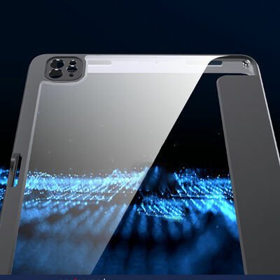 Apple iPad Pro 12.9 2021 (5.Nesil) Kılıf Patinda Nort Arkası Şeffaf Standlı Kılıf