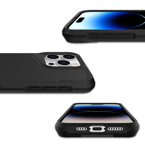 Apple iPhone 15 Pro Kılıf Patinda Airbag Kenarlı T-Max Mat Standlı Kapak