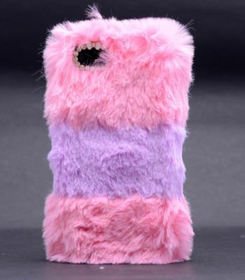 Apple iPhone 6 Plus Kılıf Patinda Kulaklı Peluş Kapak