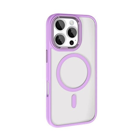 Apple iPhone 16 Pro Max Kılıf Wireless Şarj Özellikli Patinda Krom Magsafe Silikon Kapak