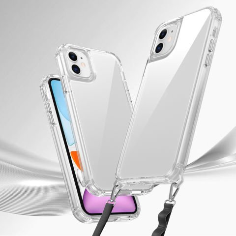Apple iPhone 11 Kılıf Airbagli Takılabilir Askı Aparatlı Patinda Snap Silikon Kapak