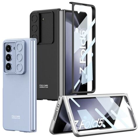 Galaxy Z Fold 5 Kılıf Kamera Korumalı Patinda Kıpta Sürgülü Kapak