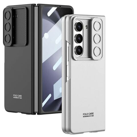 Galaxy Z Fold 5 Kılıf Kamera Korumalı Patinda Kıpta Sürgülü Kapak