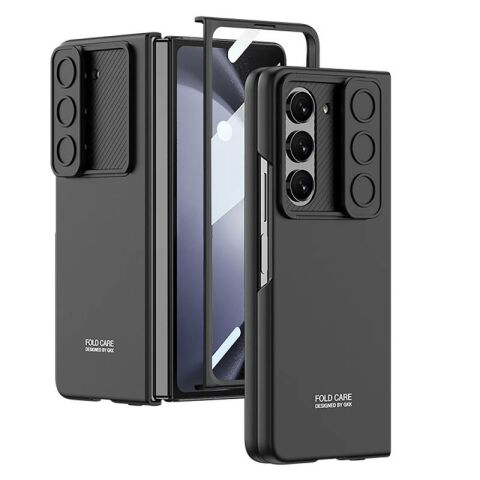 Galaxy Z Fold 5 Kılıf Kamera Korumalı Patinda Kıpta Sürgülü Kapak