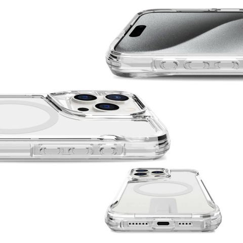 Apple iPhone 15 Pro Max Kılıf Magsafe Şarj Özellikli Patinda T-Max Standlı Kapak
