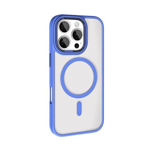 Apple iPhone 16 Pro Kılıf Wireless Şarj Özellikli Patinda Krom Magsafe Silikon Kapak