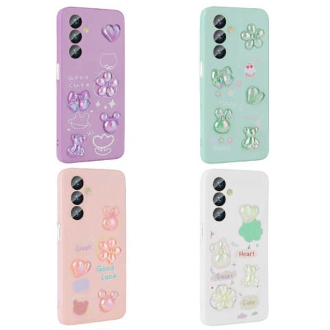 Galaxy A23 4G Kılıf Kabartma Figürlü Parlak Patinda Toys Silikon Kapak