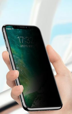 Apple iPhone XR 6.1 Patinda Anti-Dust Mat Privacy Temperli Ekran Koruyucu