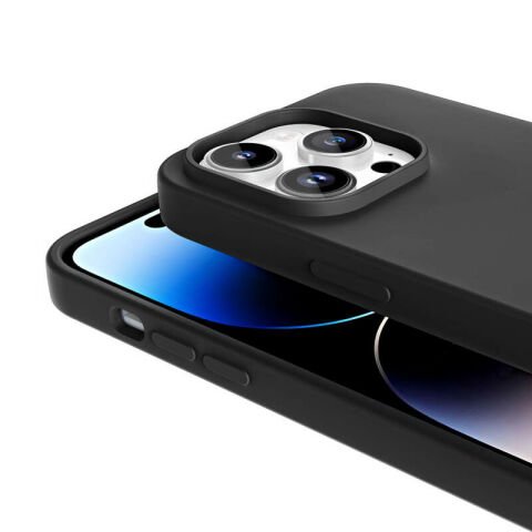 Apple iPhone 14 Pro Kılıf Magsafe Şarj Özellikli Sıvı Teknolojili Silinebilir Sert Patinda Kivi Kapak
