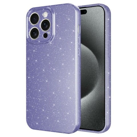 Apple iPhone 15 Pro Max Kılıf Kamera Korumalı Simli Lüks Patinda Koton Kapak