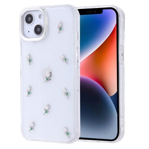 Apple iPhone 13 Kılıf Airbag Tasarımlı Simli Şeffaf Patinda Kutup Kapak
