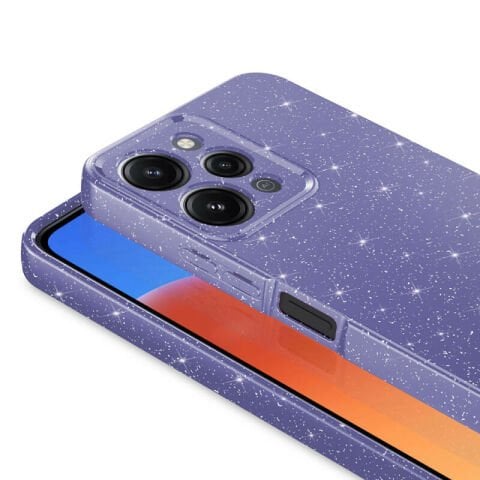 Xiaomi Redmi 12 Kılıf Kamera Korumalı Simli Lüks Patinda Koton Kapak