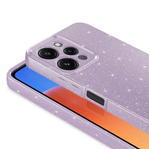 Xiaomi Redmi 12 Kılıf Kamera Korumalı Simli Lüks Patinda Koton Kapak