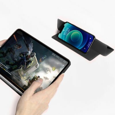 Apple iPad Pro 12.9 2020 (4.Nesil) Kılıf Patinda Nort Arkası Şeffaf Standlı Kılıf