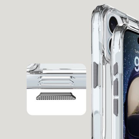 Apple iPhone 16 Kılıf Airbagli Şeffaf Patinda İncek Kapak