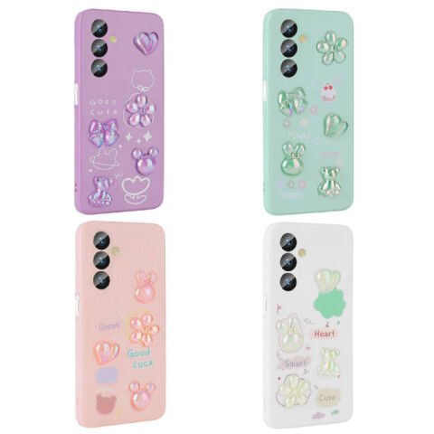 Galaxy A14 5G Kılıf Kabartma Figürlü Parlak Patinda Toys Silikon Kapak