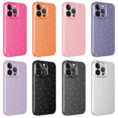 Apple iPhone 12 Pro Kılıf Kamera Korumalı Simli Lüks Patinda Koton Kapak