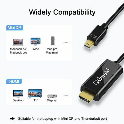 Qgeem QG-HD23 Mini Display Port To HDMI Kablo