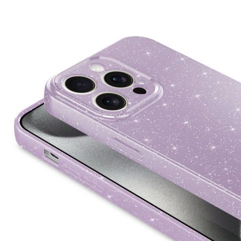 Apple iPhone 15 Pro Kılıf Kamera Korumalı Simli Lüks Patinda Koton Kapak