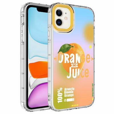 Apple iPhone 11 Kılıf Kamera Korumalı Renkli Desenli Sert Silikon Patinda Korn Kapak