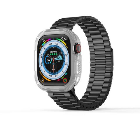 Apple Watch 10 42mm Silikon TPU Kasa Koruyucu Patinda Watch Gard 17