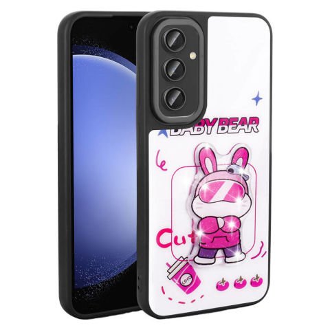 Galaxy S24 Plus Kılıf Parlayan Kabartmalı İkonik Figürlü Patinda Amas Silikon Kapak