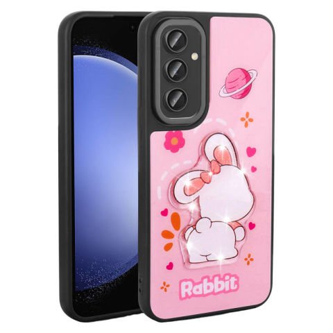 Galaxy S24 Plus Kılıf Parlayan Kabartmalı İkonik Figürlü Patinda Amas Silikon Kapak