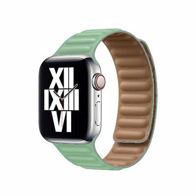 Apple Watch 38mm KRD-34 Deri Kordon Sarı
