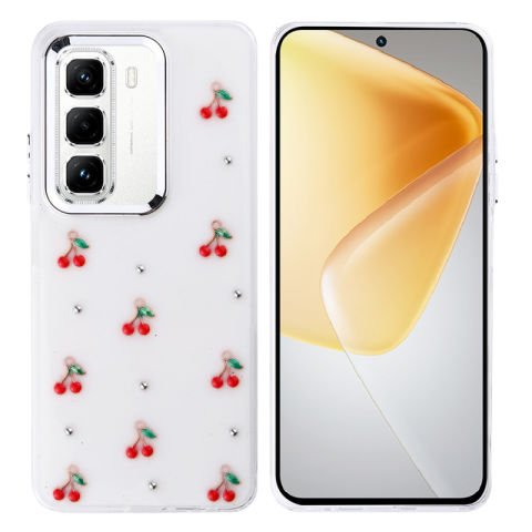 İnfinix Hot 50 Pro 4G Kılıf Airbag Tasarımlı Simli Şeffaf Patinda Kutup Kapak
