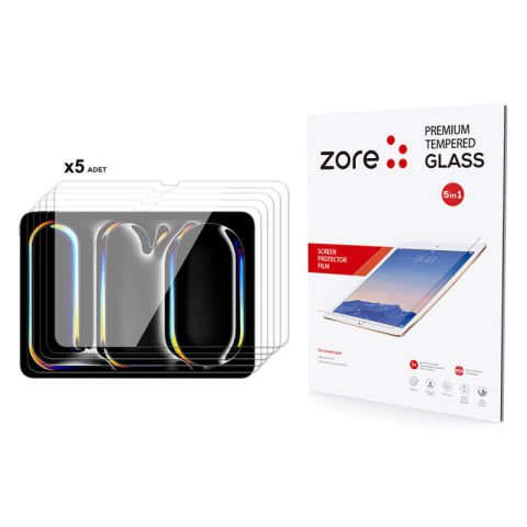 Apple iPad 11 Pro 2024 Patinda 5in1 Tablet Temperli Cam Ekran Koruyucu