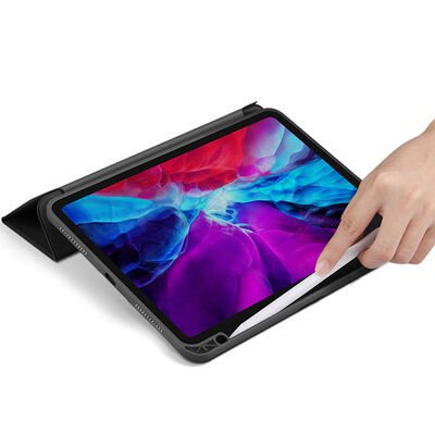 Apple iPad Pro 11 2020 (2.Nesil) Kılıf Patinda Nort Arkası Şeffaf Standlı Kılıf