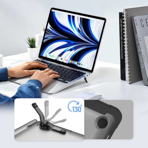 Apple Macbook 15'' Air M2 2023 A2941 Wiwu Macbook iShield Standlı Shield Kapak