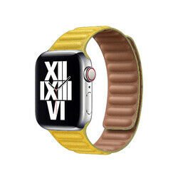 Apple Watch 38mm KRD-34 Deri Kordon Sarı