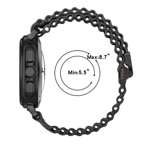 Galaxy Watch Ultra 47mm Patinda KRD-120 Naylon Kumaş Hasır Örgülü Kordon