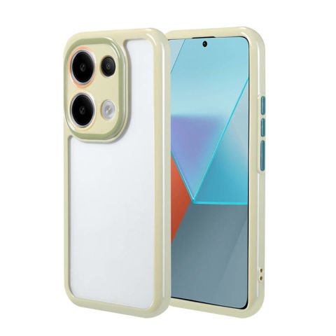 Xiaomi Poco M6 Pro 4G Kılıf Kamera Korumalı Renkli Kenar ve Çerçeve Tasarımlı Patinda Vitamin Kapak