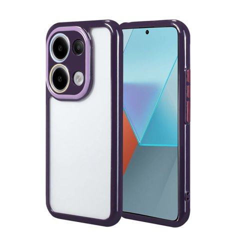 Xiaomi Poco M6 Pro 4G Kılıf Kamera Korumalı Renkli Kenar ve Çerçeve Tasarımlı Patinda Vitamin Kapak