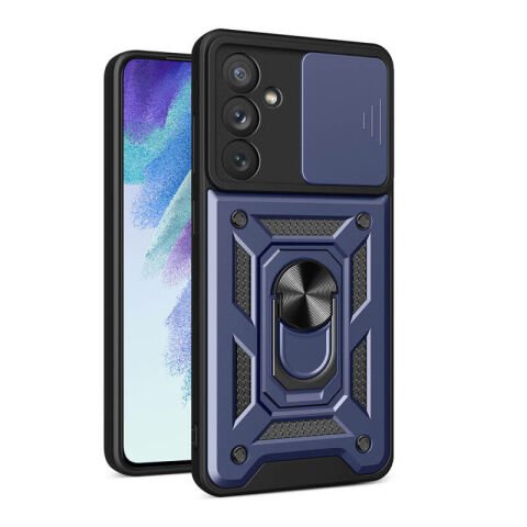 Galaxy A54 Kılıf Magnetik Standlı Kamera Korumalı Patinda Sürgülü Vega Kapak