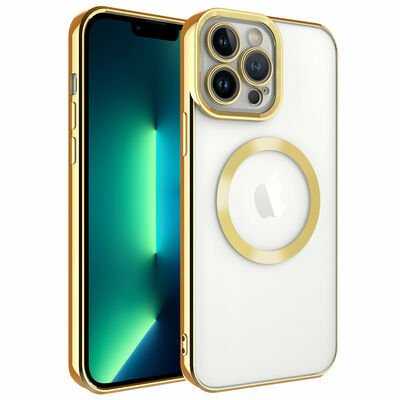 Apple iPhone 13 Pro Max Kılıf Magsafe Wireless Şarj Özellikli Patinda Setro Silikon