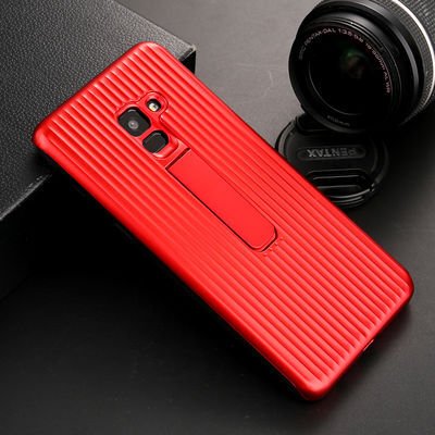Galaxy A8 2018 Kılıf Patinda Wave Standlı Mıknatıslı Kapak