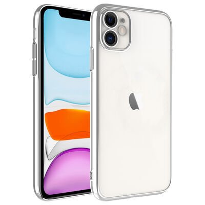 Apple iPhone 11 Kılıf Sert PC Renkli Çerçeveli Patinda Riksos Kapak